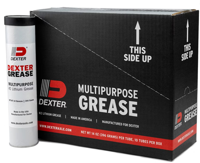 Dexter Multi Purpose #2 Lithium Grease, 14 Oz Tube, Qty 1